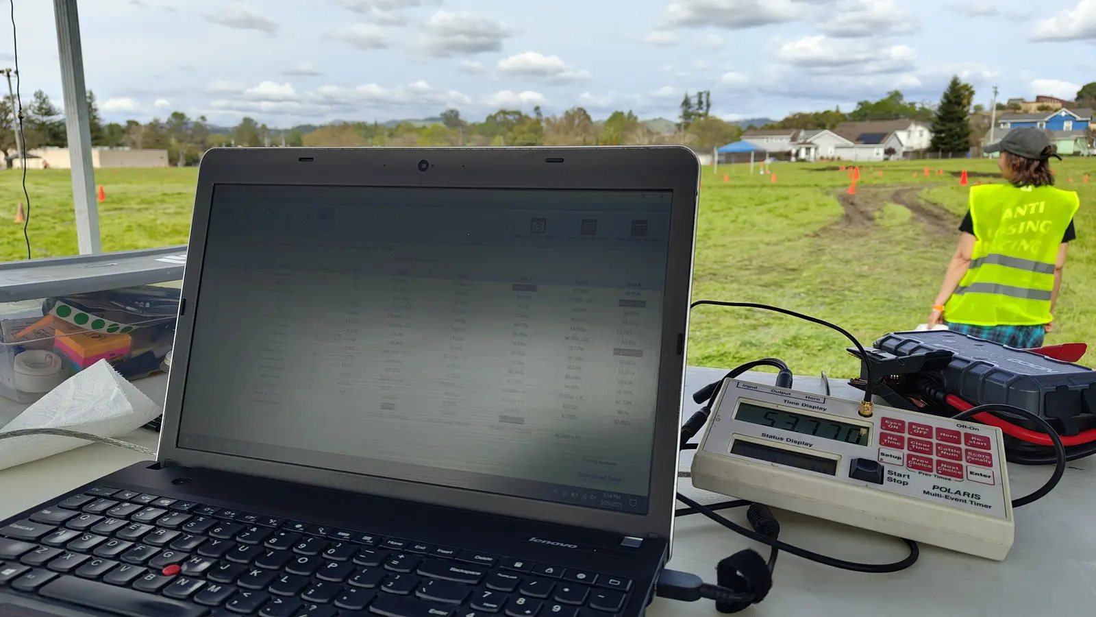 Sideways Data in use at a motorsport event
