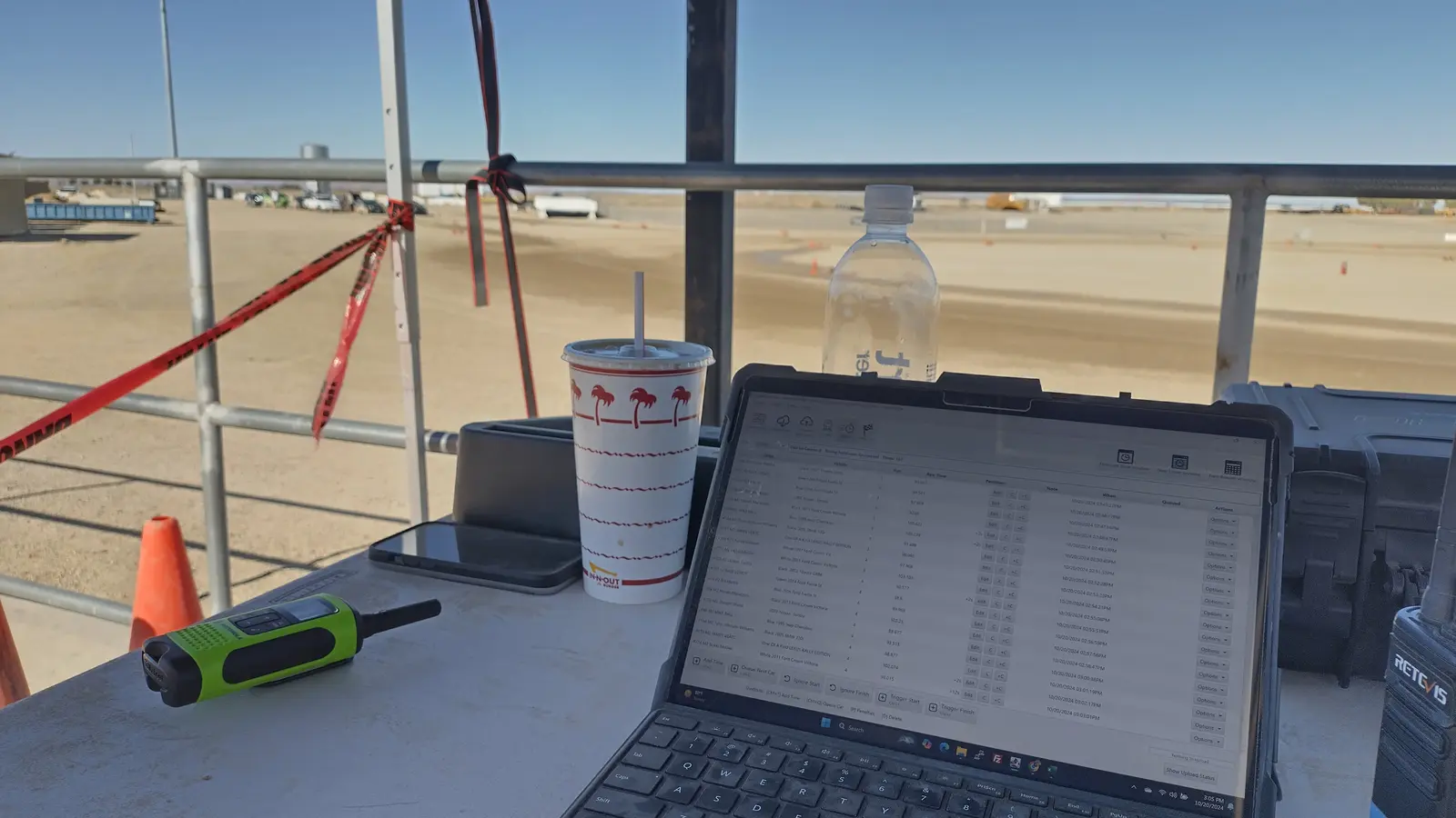 Sideways Data in use at a motorsport event