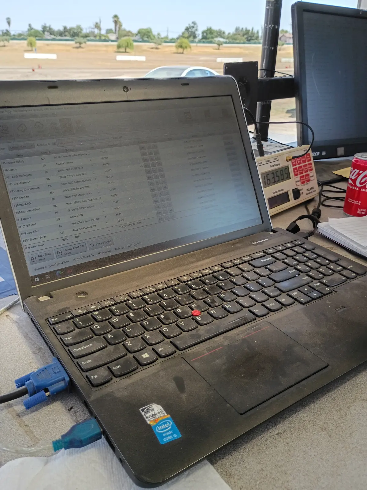Sideways Data in use at a motorsport event