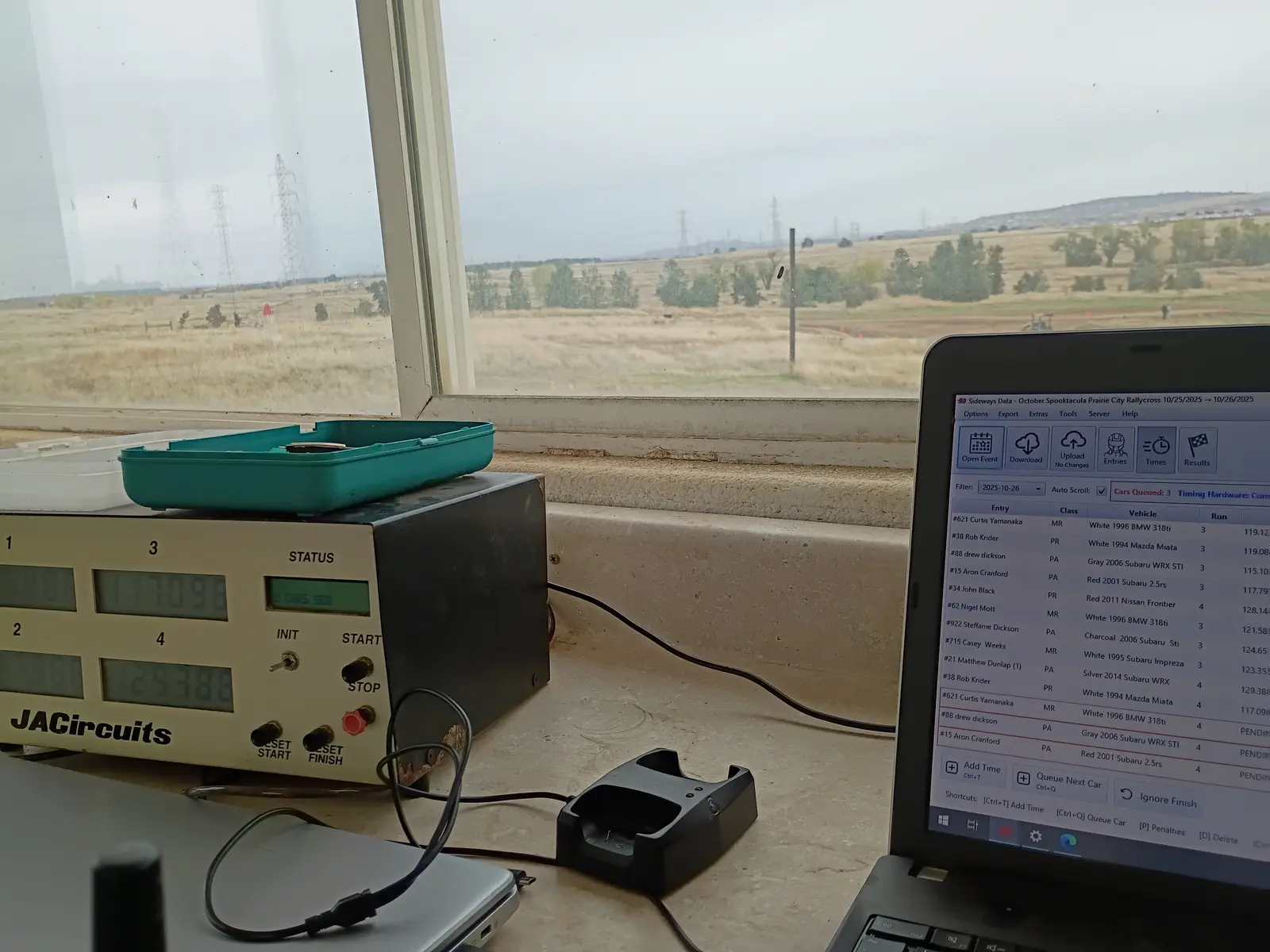 Sideways Data in use at a motorsport event