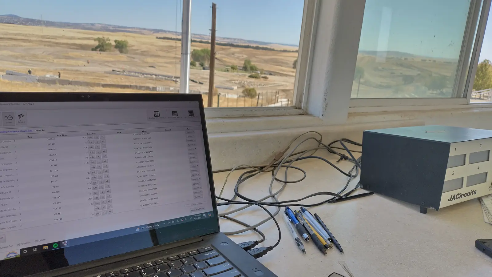Sideways Data in use at a motorsport event